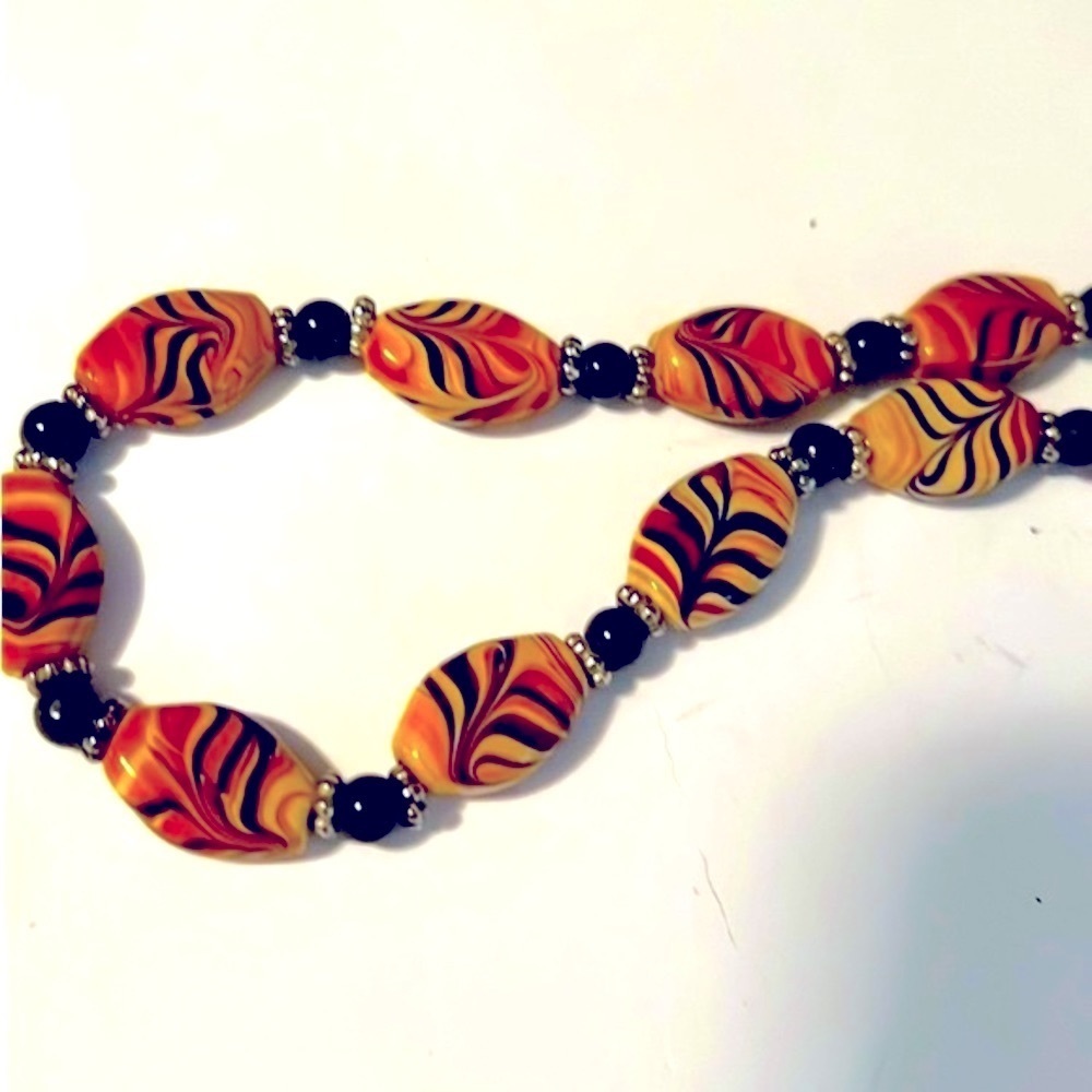 Chocolate Marble Bead Necklace Yum Enough to Eat (but don’t)